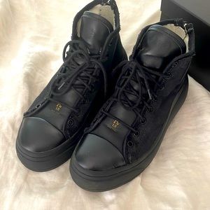 R13 Kurt High Top black sneakers in Size 8.